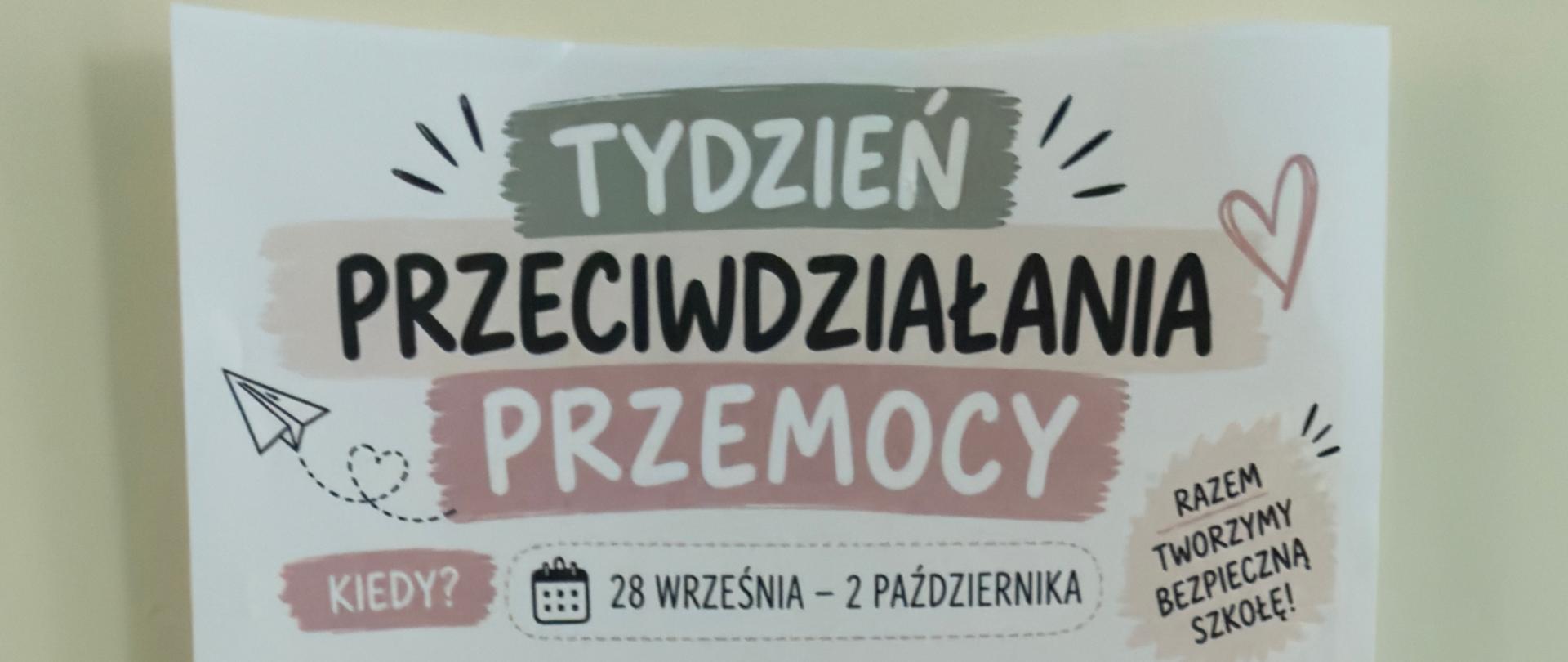 Tydzień Przeciwdziałania Przemocy Rówieśniczej