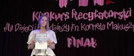I miejsce Oli w finale konkursu recytatorskiego!