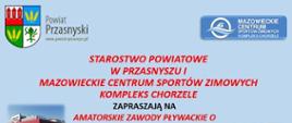 Zawody Pływackie o Puchar Starosty odbędą się w sobotę 10 grudnia br. na basenie krytym w Chorzelach przy ul. Szkolnej 4 a