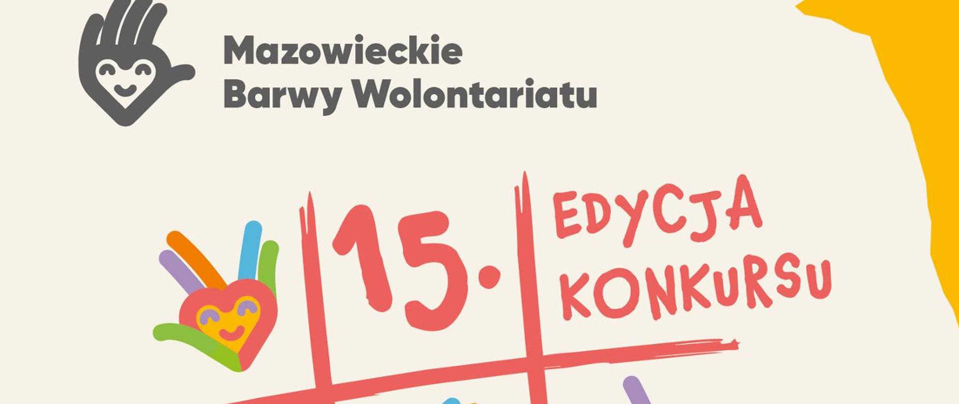 Grafika promująca Mazowieckie barwy wolontariatu