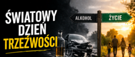 Grafika z napisem Światowy Dzień Trzeźwości. 