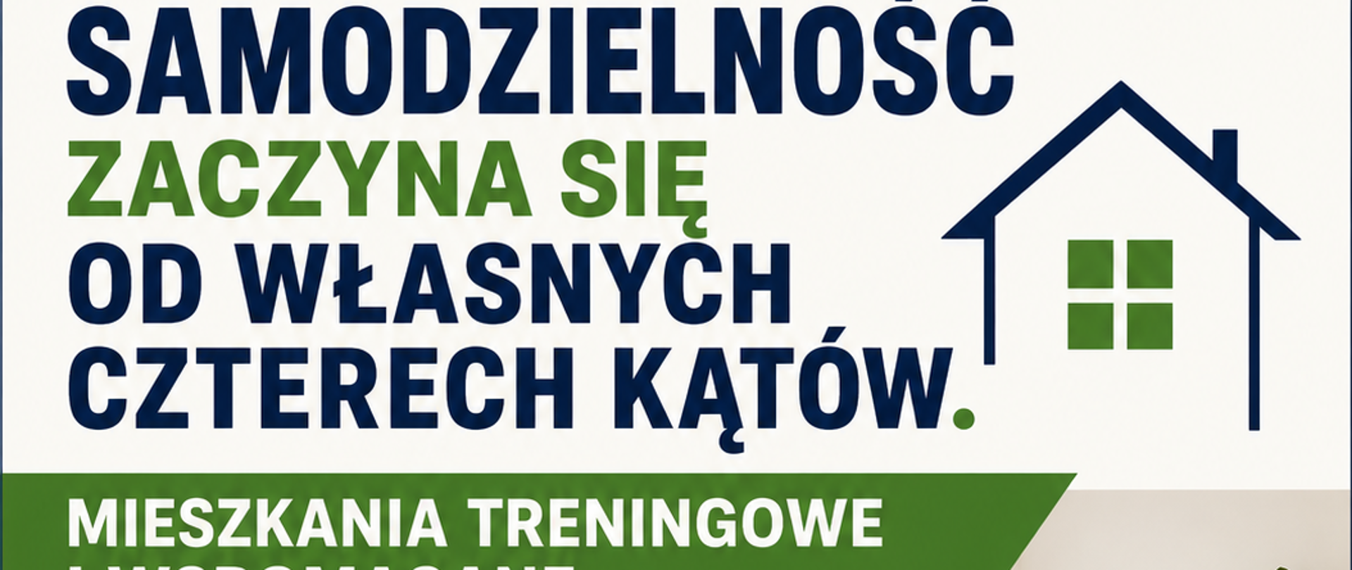 Plakat mieszkania treningowe i wspomagane