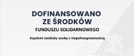 Plakat informacyjny: Asystent osobisty osoby z niepełnosprawnością