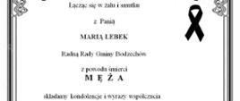 Kondolencje od radnych dla pani Marii Łebek