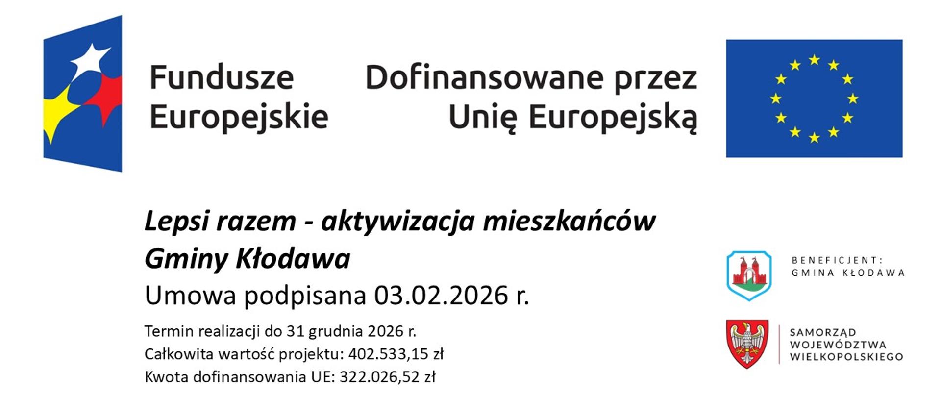 Lepsi razem – aktywizacja mieszkańców Gminy Kłodaw