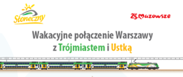 Plakat promujący pociąg "Słoneczny"
