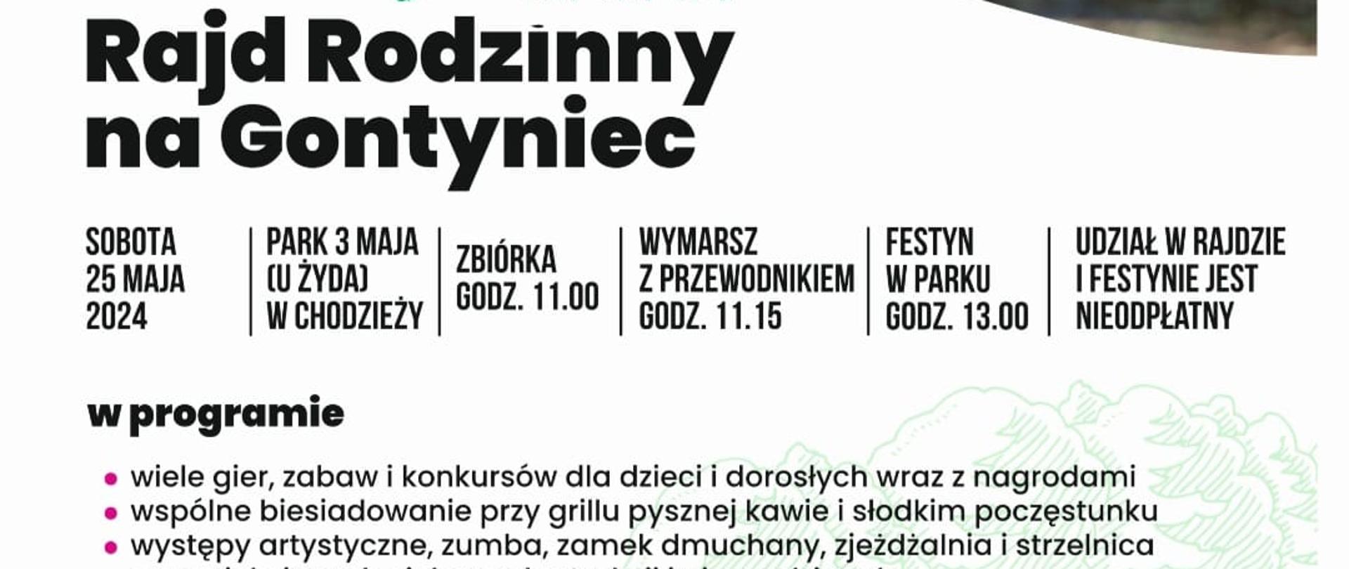 plakat rodzinny rajd na Gontyniec