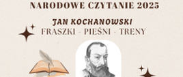 plakat zachęcający do udziału w Narodowym Czytaniu. Szczegóły w treści informacji.