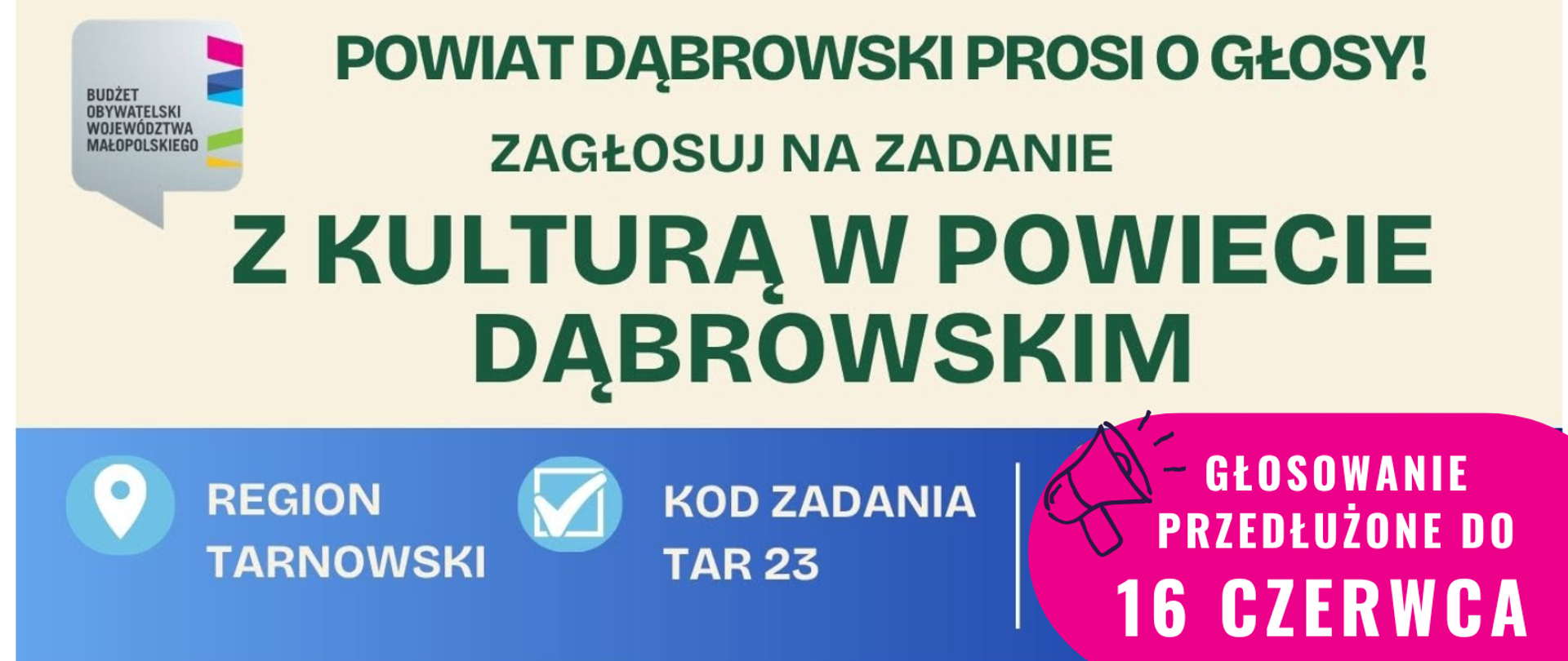Plakat informujący o głosowaniu