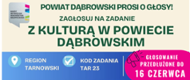 Plakat informujący o głosowaniu