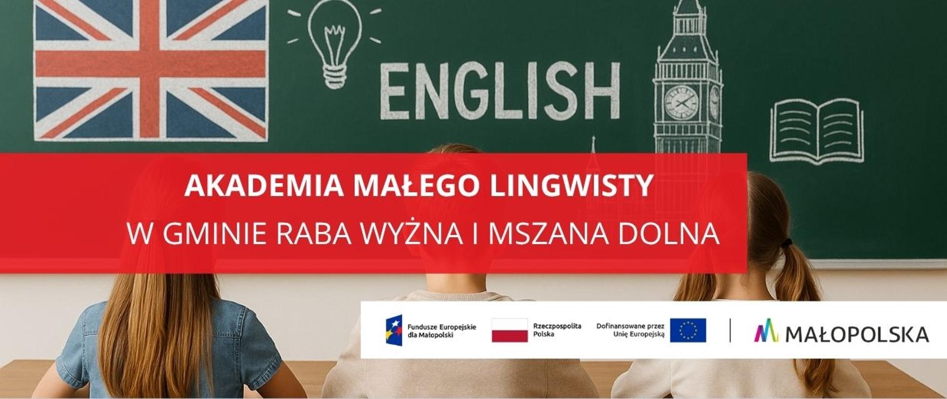 Grafika promująca Akademię Małego Lingwisty