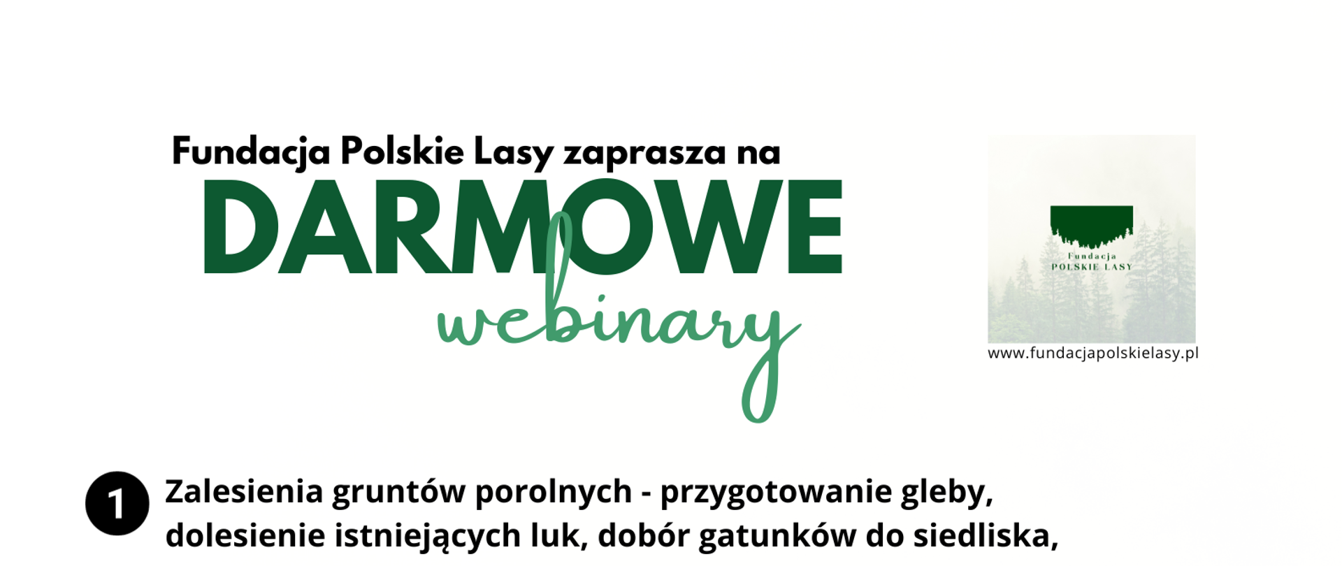 Informacja o darmowych webinariach dla właścicieli lasów