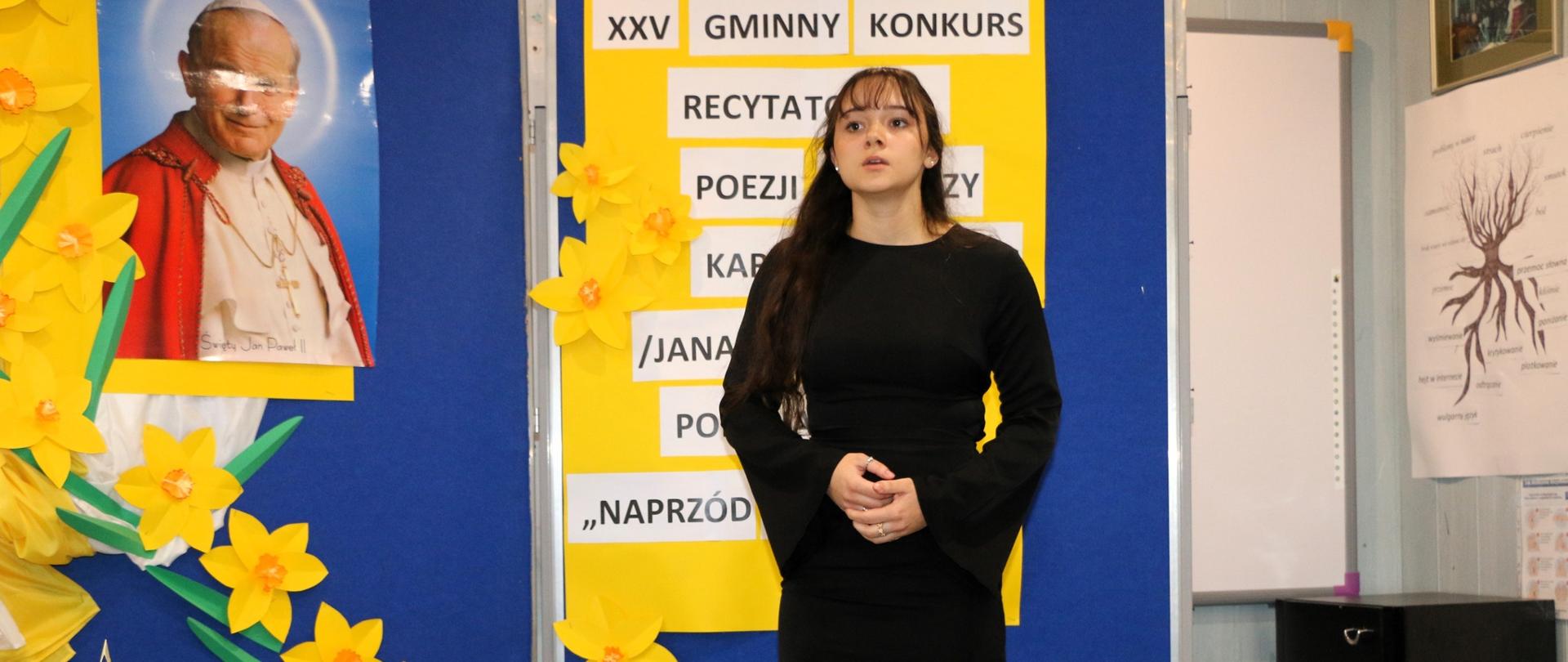  XXV Gminny Konkurs Recytatorski Poezji i Prozy Karola Wojtyły/ Jana Pawła II pod hasłem „Naprzód z Nadzieją!” - Szkoła Podstawowa im. Jana Pawła II w Żarnowie