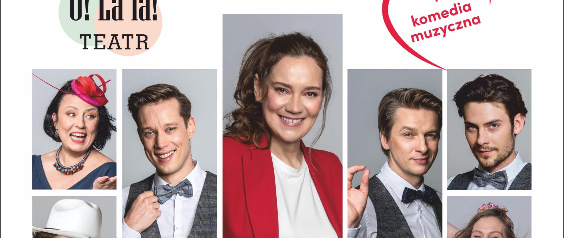 Plakat wydarzenia - kolaż zdjęć wstępujących aktorów, u dołu data wydarzenia. 