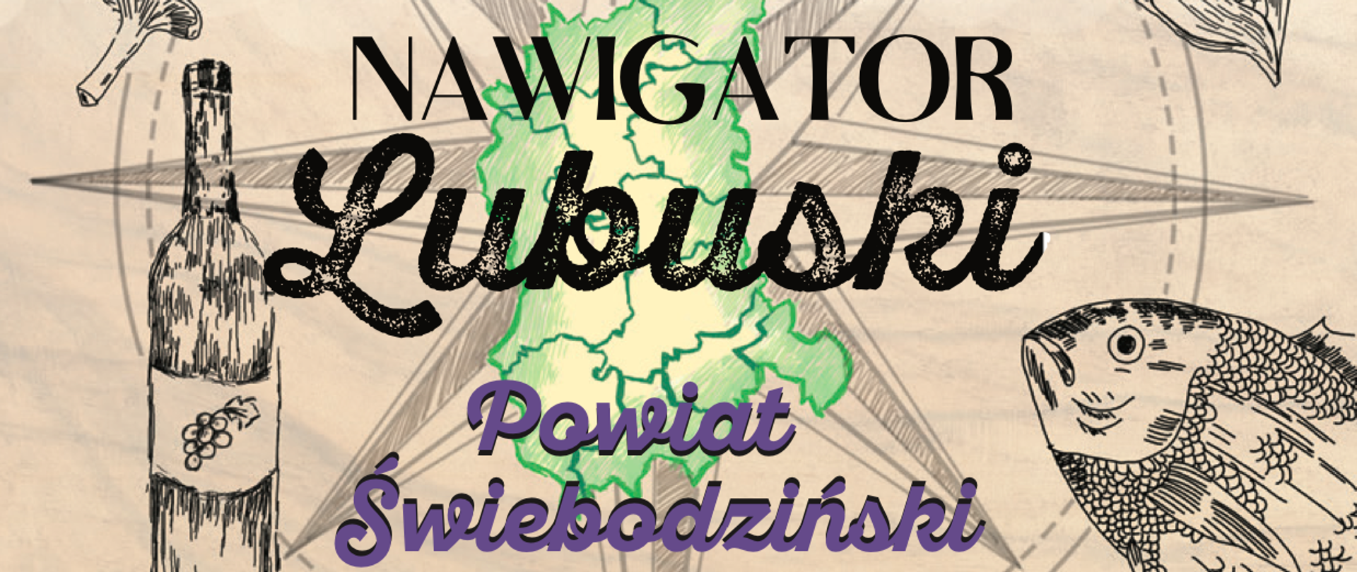 plakat z napisem Nawigator Lubuski - Powiat Świebodziński