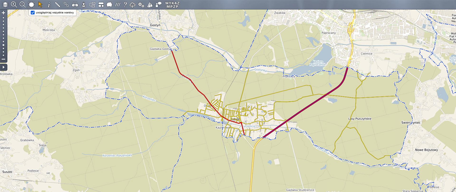 Zielona mapa Kobióra