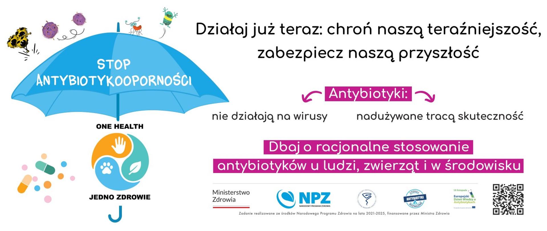 materiały promocyjne Europejski Dzień Wiedzy o Antybiotykach i Światowy Tydzień Wiedzy o Oporności na Środki Przeciwdrobnoustrojowe