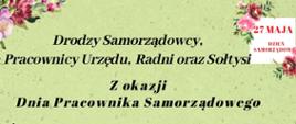 Życzenia z okazji Dnia Samorządowca