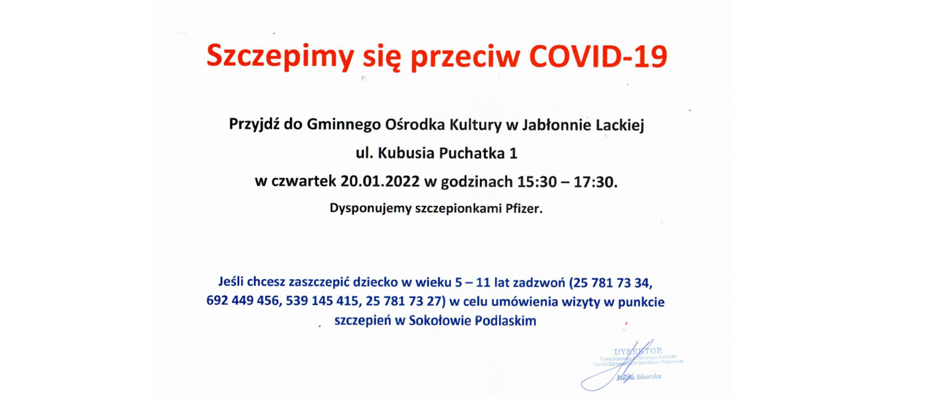 Szczepimy się 20.01.2022