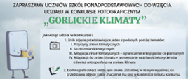 Plakat informujący o konkursie 