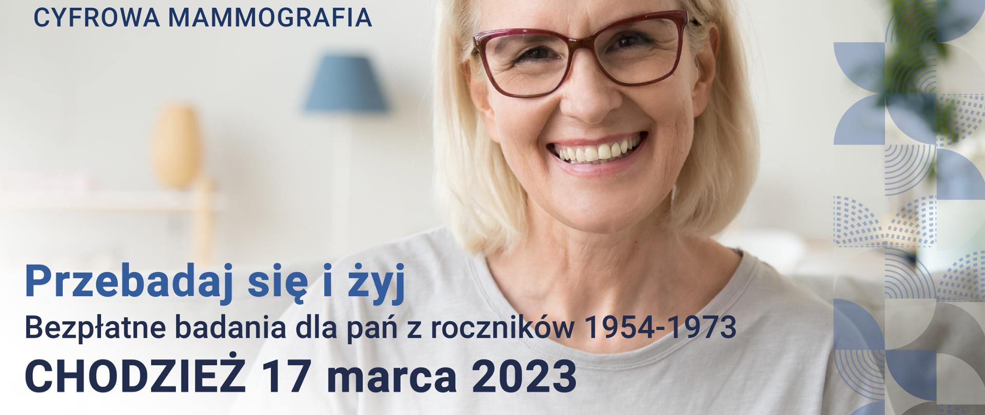 Banner - informacja o bezpłatnej mammografii 