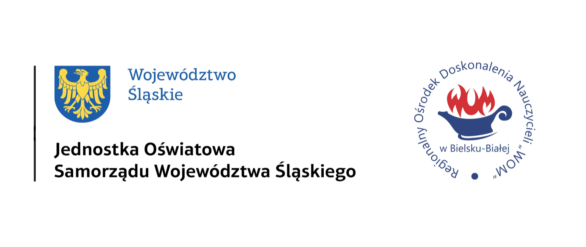 Logotyp RODN WOM w Bielsku-Białej oraz Logotyp Województwa Śląskiego
