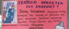 Plakat o zbiórce dla Dagmary