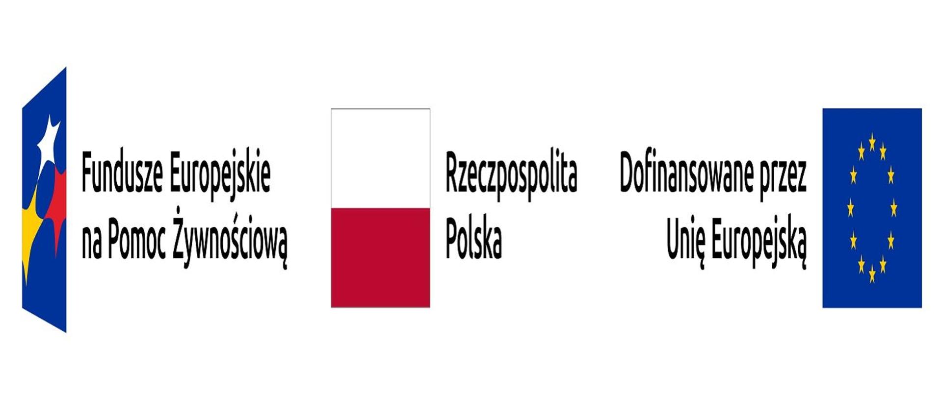 Zdjęcie przedstawia zestawienie znaków Programu, flagi RP i flagi Unii Europejskiej