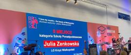 Julia Zenkowska - laureatka Wielkopolskiego Konkursu Filmowego
