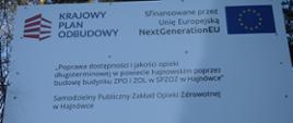 Tablica informacyjna dot. inwestycji