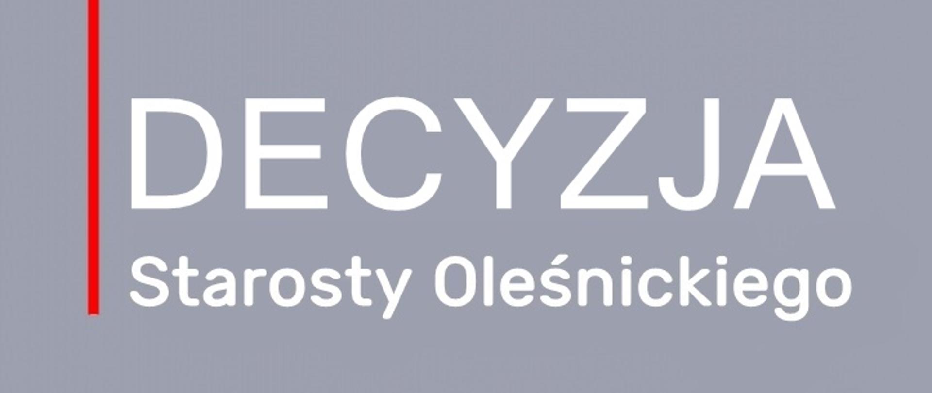 Decyzja starosty