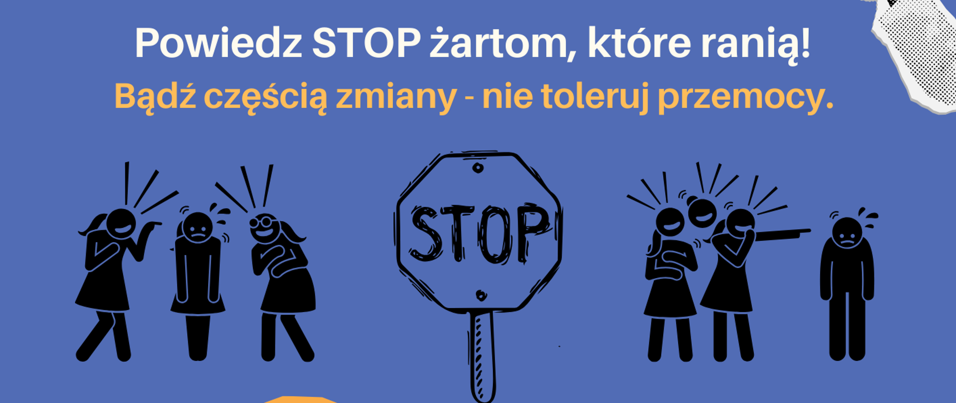 Kampania „Pomarańczowej wstążki” pod hasłem „19 dni przeciwko przemocy i krzywdzeniu dzieci i młodzieży” plakat