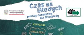 Plakat informacyjny dotyczący Centrum Wspierania Młodzieży w Bielsku Podlaskim