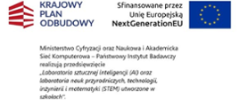 Baner informacyjny dot. nieodpłatnego przekazania sprzętu komputerowego dla szkół w ramach KPO wskaźnik C13L_laboratoria AI