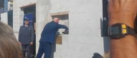 Uroczystość wmurowania kamienia węgielnego pod budowę pawilonu penitencjalnego
