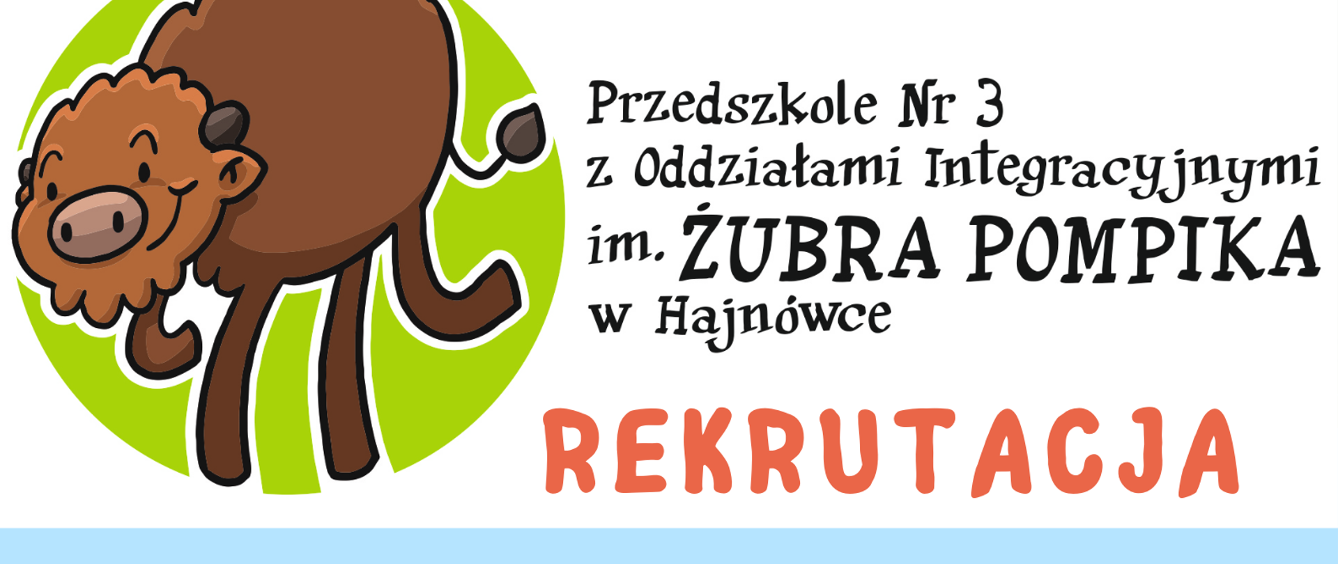 Na plakacie informacje o rekrutacji, zawarte w artykule. Treści otaczają grafiki wesołych dzieci