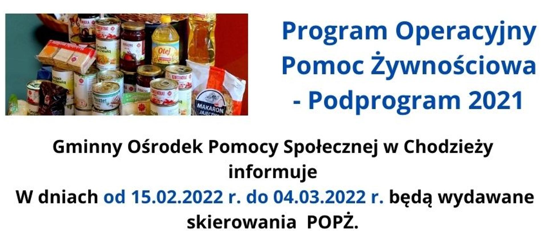 Pomoc żywnościowa 2021