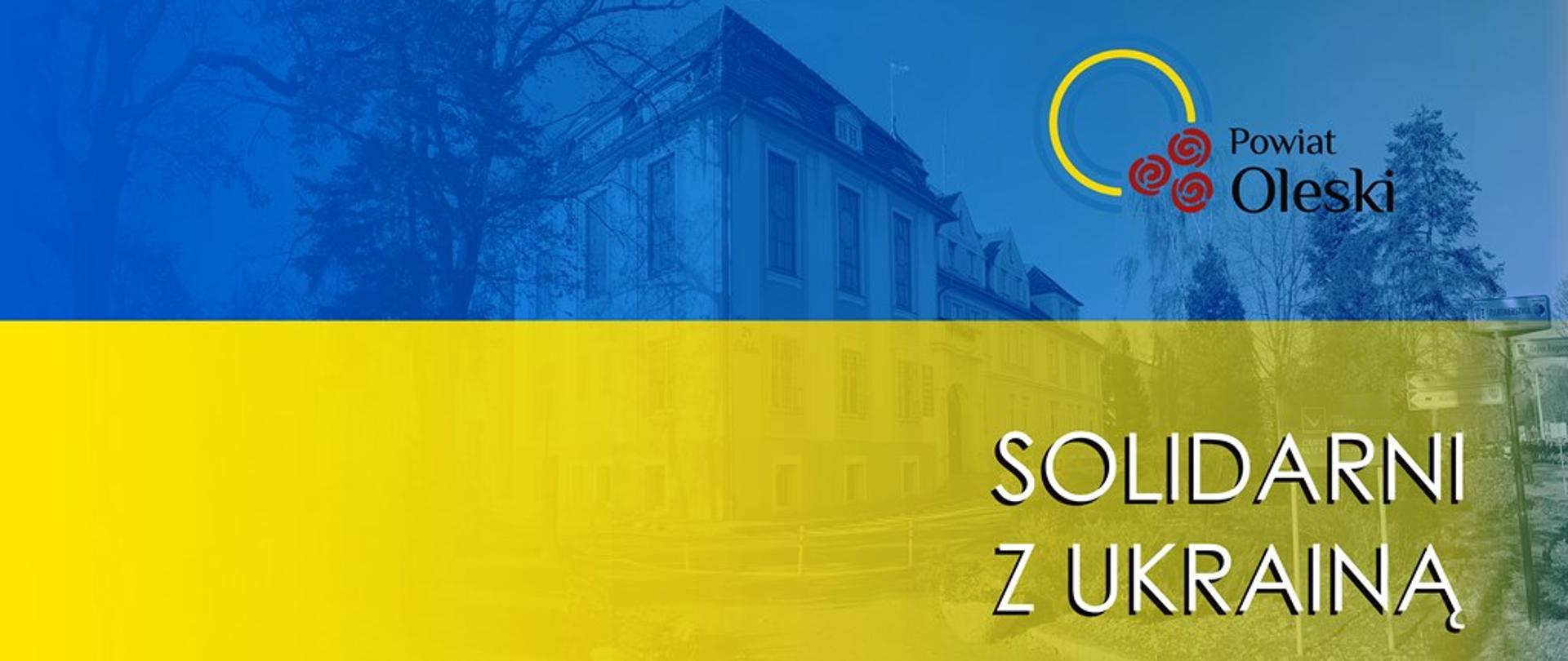Flaga Ukrainy - Solidarni z Ukrainą