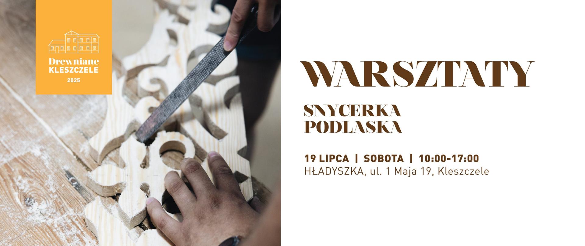 Obok kadru z warsztatów, umieszczono informacje o wydarzeniu oraz logo instytucji zaangażowanych w jego organizację (info zawarte w artykule)