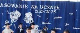 Pasowanie na ucznia klasy pierwszej.