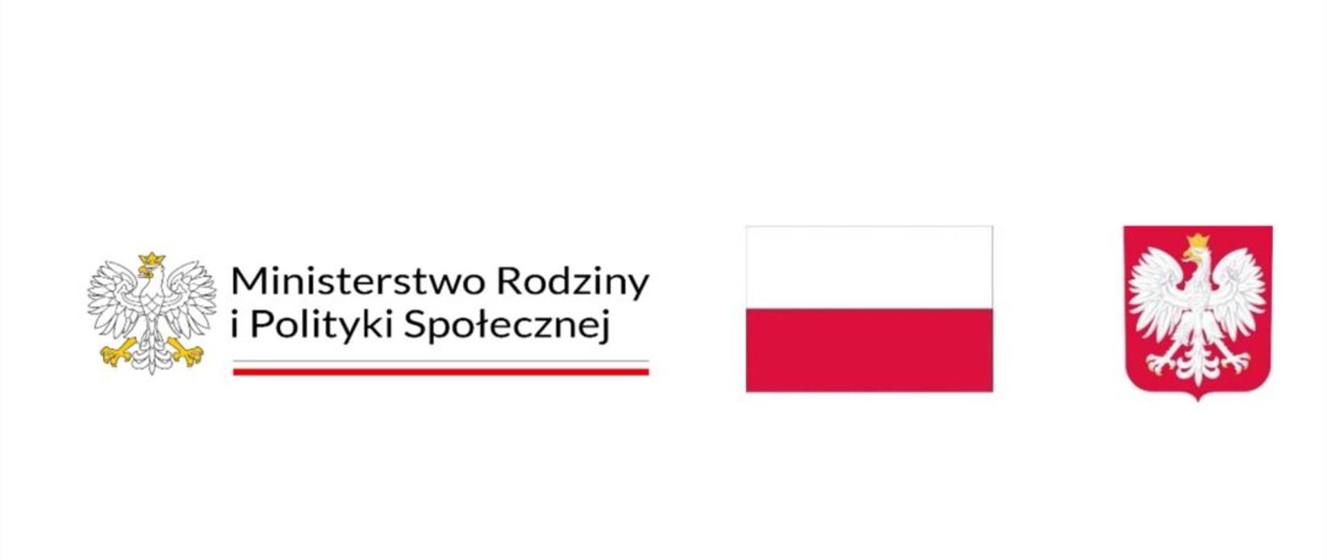 Ministerstwo Rodziny Pracy i Polityki Społecznej, flaga i godło Polski