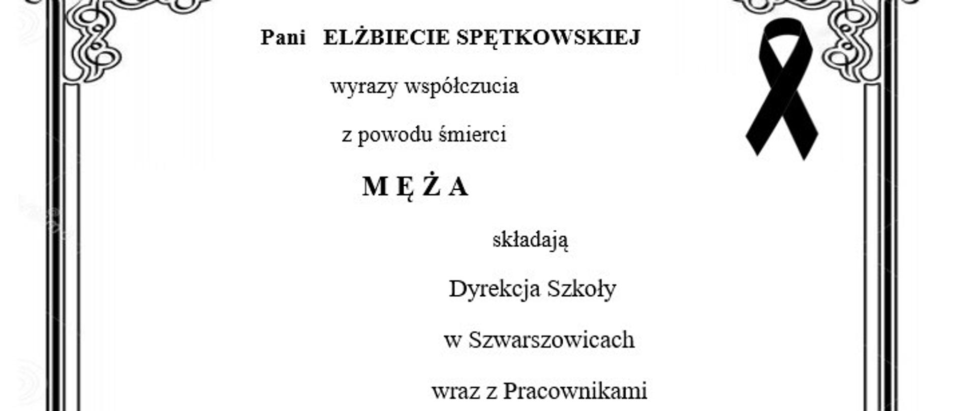 Kondolencje_dla_Elżbiety_Spętkowskiej
