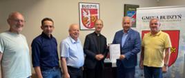 Podpisanie umowy na remont kościoła pw. Św. Andrzeja Boboli