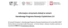 Informacja o dofinansowaniu dla Przedszkola w Górznie