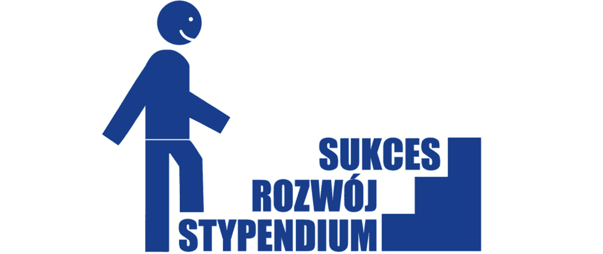 Obrazek człowieka wchodzącego na schody z napisów: stypendium, rozwój, sukces