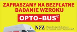 plakat informacyjny dot. bezpłatnego badania wzroku