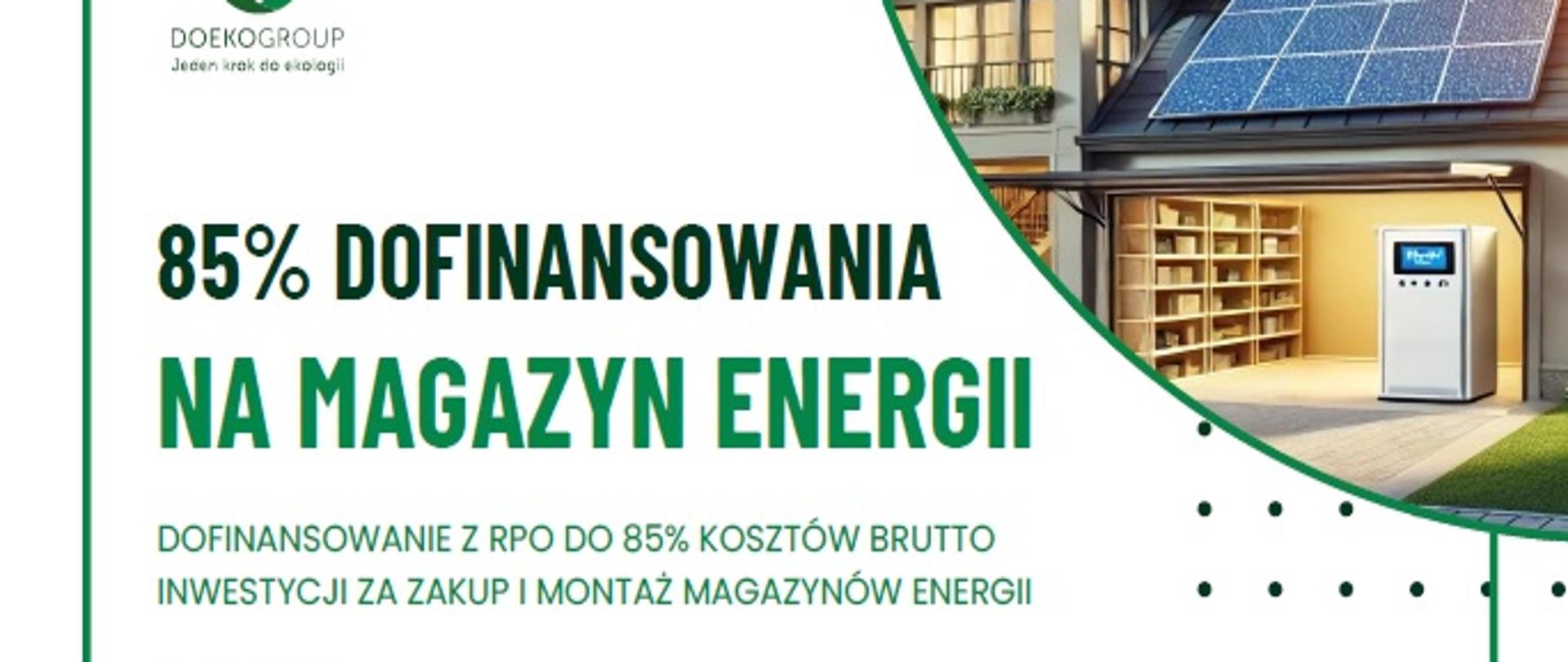 Plakat z informacją o naborze do projektu dofinansowania zakupu magazynów energii