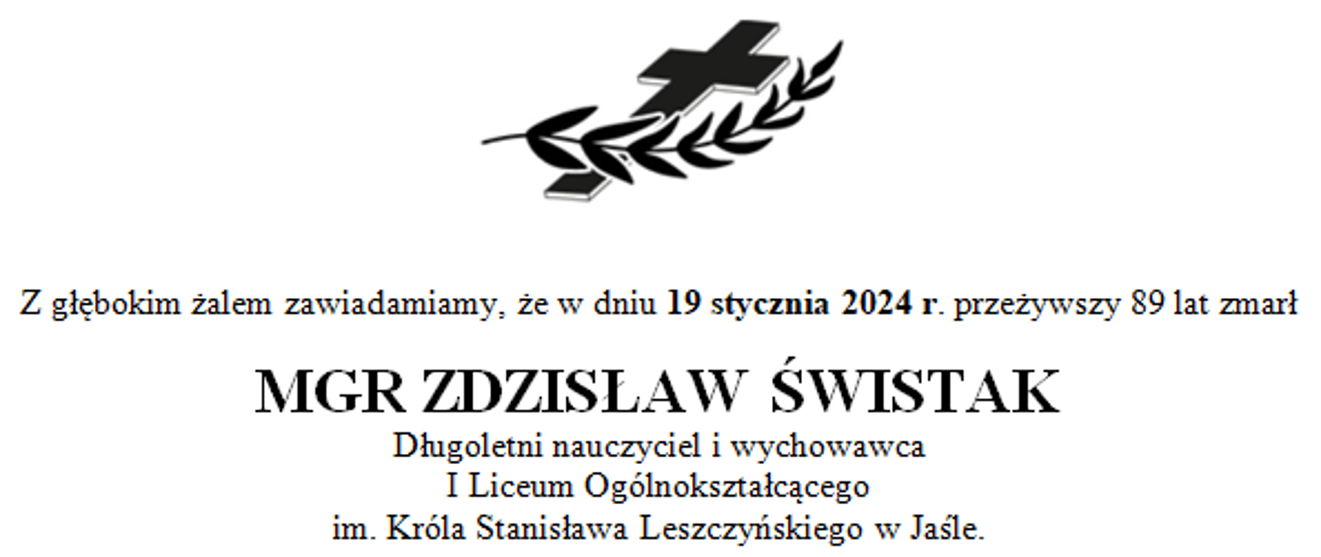 Klepsydra śp. Zdzisława Świstaka
