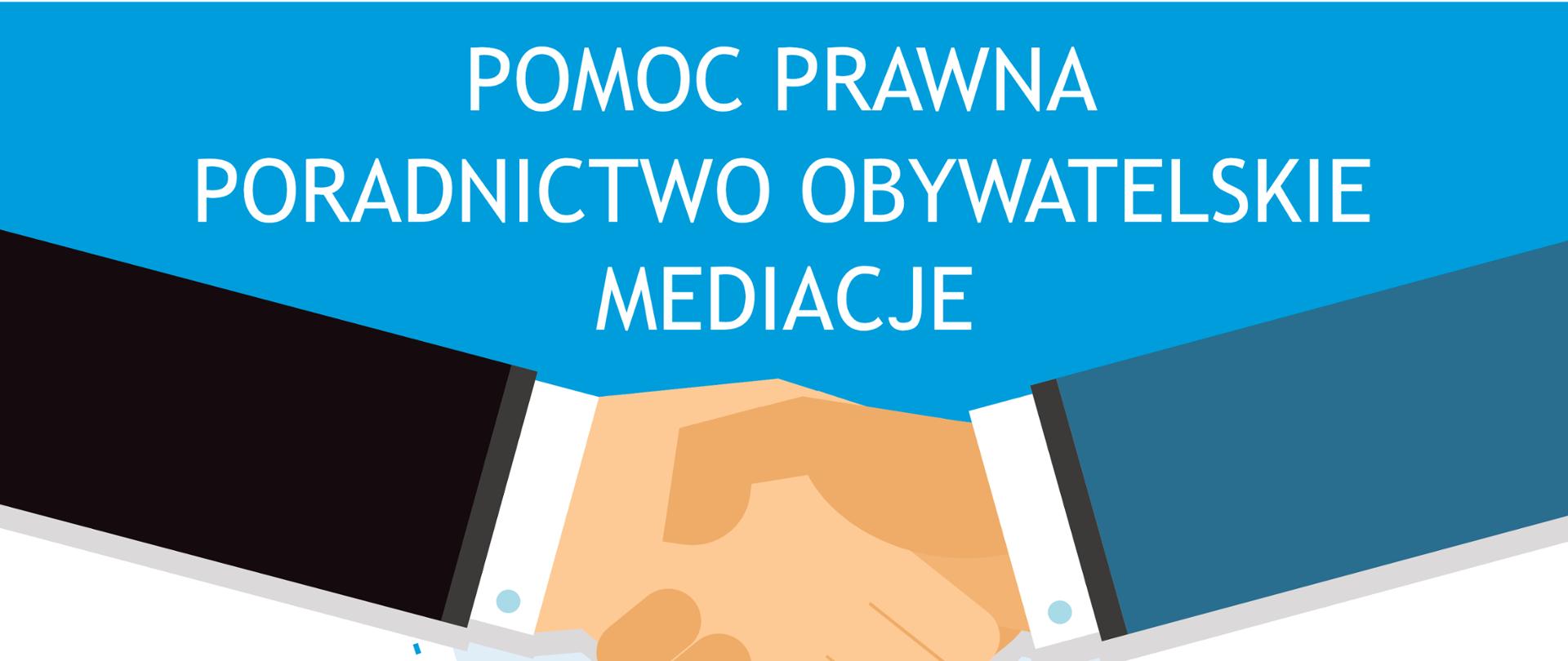 Plakat promujący system nieodpłatnej pomocy prawnej na terenie Powiatu Hajnowskiego