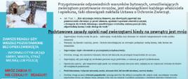 Obowiązki właścicieli zwierząt i reagowanie na zagrożenia w okresie zimowym